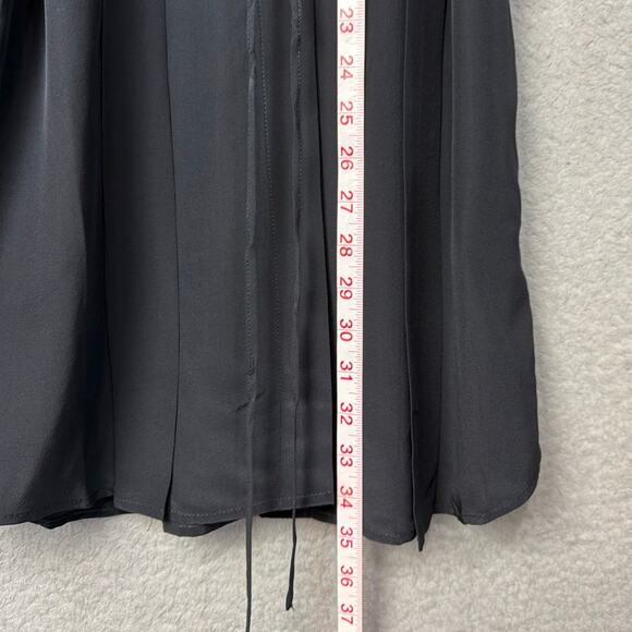 Club Monaco Silk Shirt Dress Black Sheer Sleeves SZ 00 NWT Quiet Luxury Minimal - Picture 7 of 12